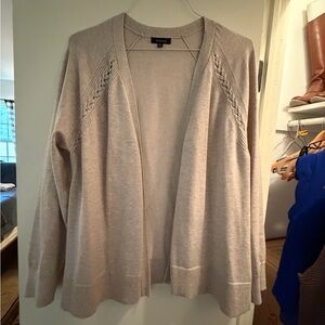 Verve Ami Light Beige Open-Front Cardigan